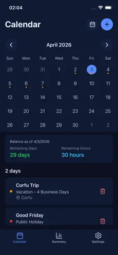 VacPlaner screenshot 1